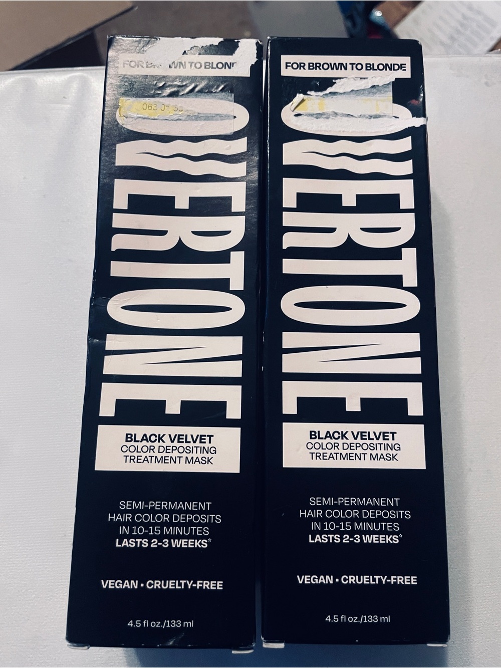 2 Overtone Black Velvet Semi-Permanent Color Treatment Mask retail $30
